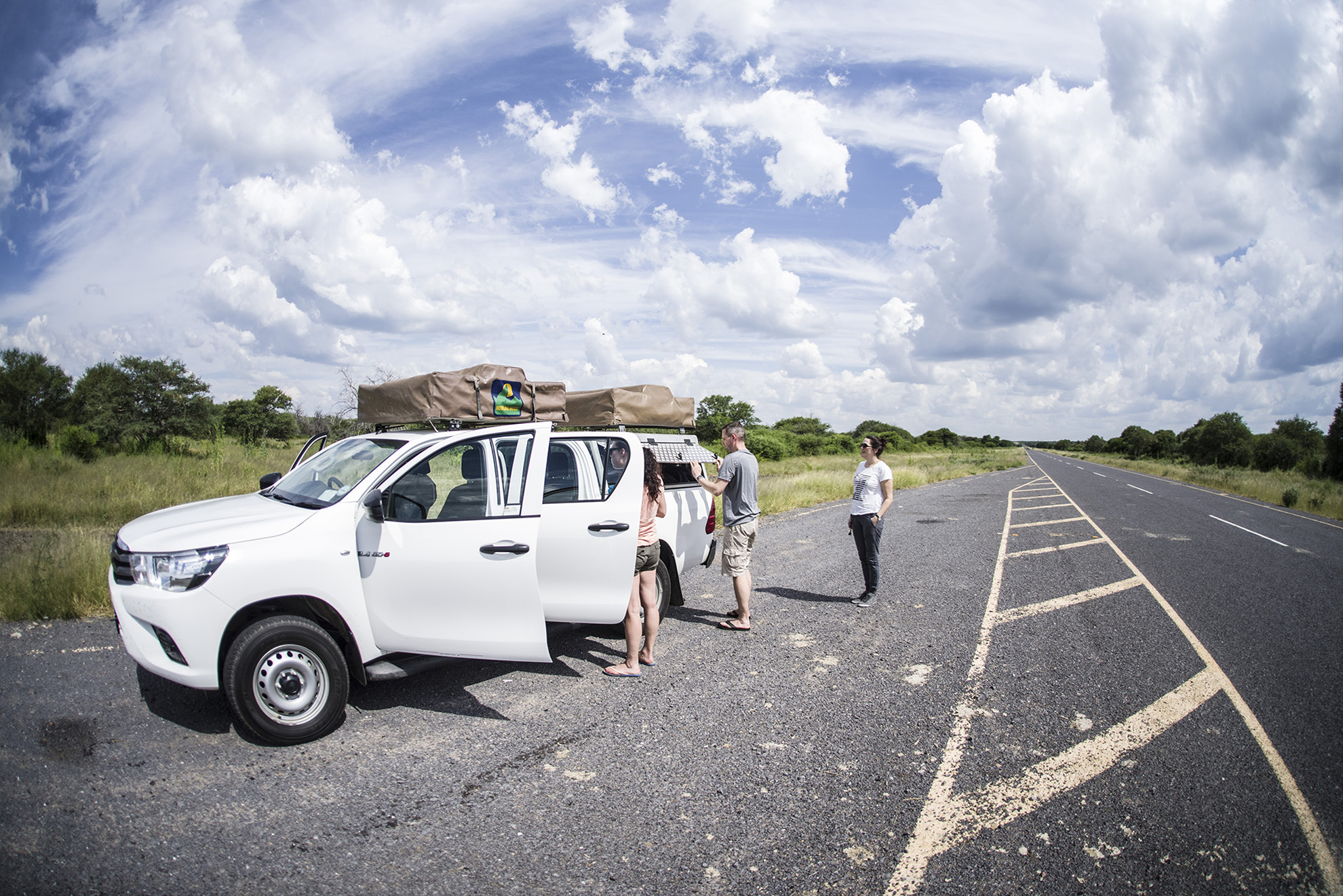 Border crossing and onward journey to Maun
