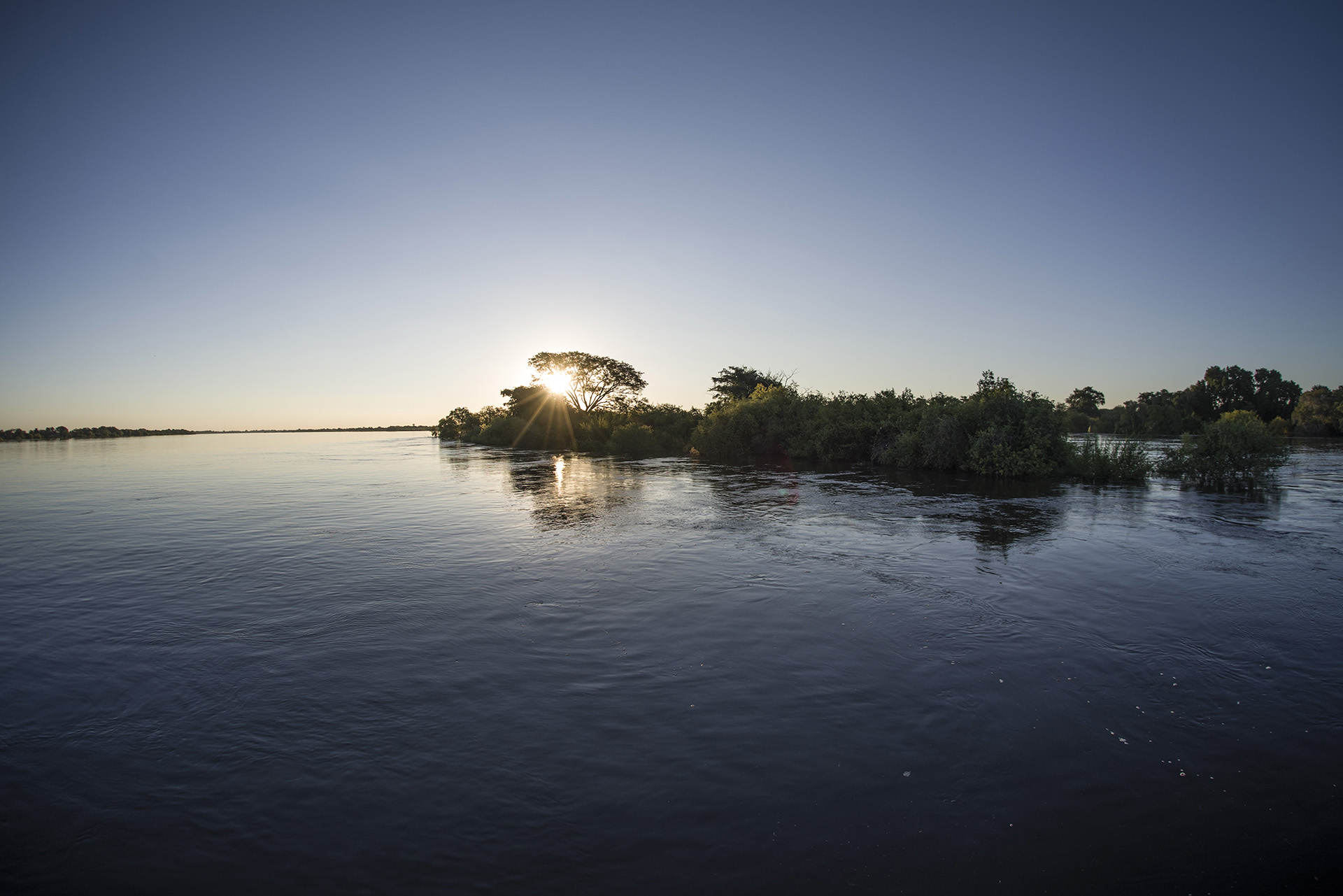 Sonnenuntergang über dem Zambezi
